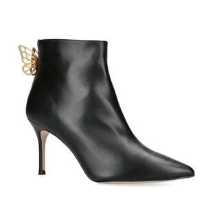 Sophia Webster Mariposa Butterfly Ankle Boots in Black Leather - NWT